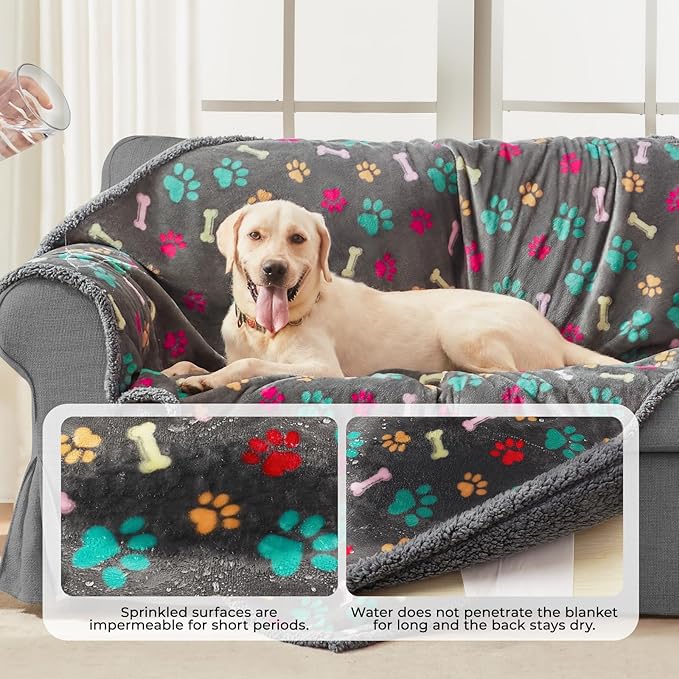Luciphia Waterproof Pet Blankets for Couch Sofa Bed Small（40" x 28"）