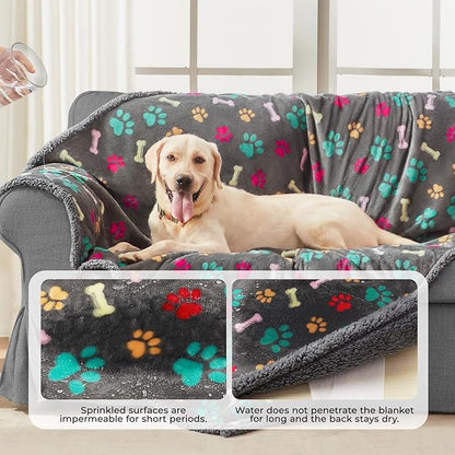Luciphia Waterproof Pet Blankets for Couch Sofa Bed Small（40" x 28"）
