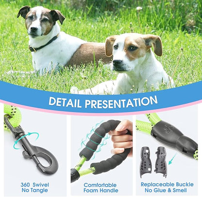 BAAPET 2/4/5/6 FT Dog Leash with Comfortable Padded Handle and Highly Reflective Threads for Small Medium and Large Dogs (5FT-1/2''