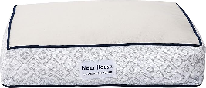 Now House for Pets by Jonathan Adler Grey Diamond Cushion Dog Bed