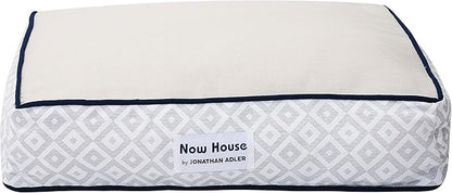 Now House for Pets by Jonathan Adler Grey Diamond Cushion Dog Bed