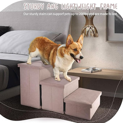 Dog Stairs 3 Tiers 2-in-1 Dog 200 lbs