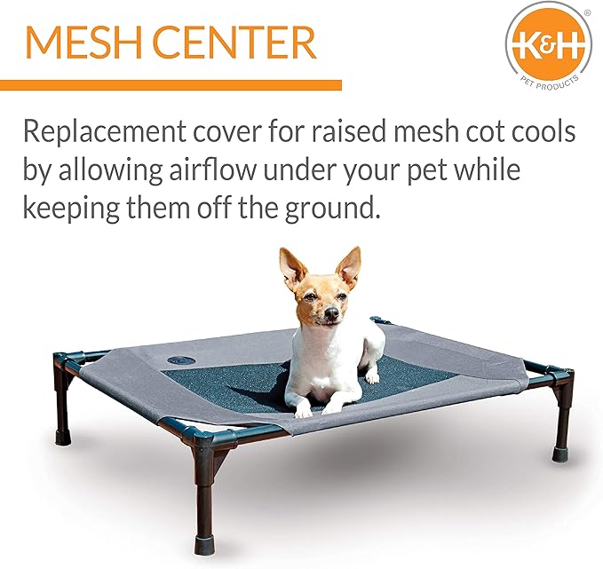 K&H Pet Products Elevated Cooling Outdoor Dog Bed 42 X 30 Inches