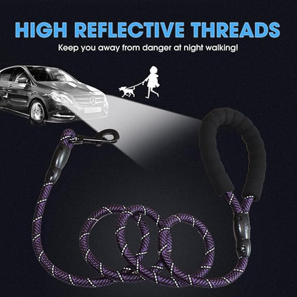 BAAPET 2/4/5/6 FT Dog Leash with Comfortable Padded Handle and Highly Reflective Threads for Small Medium and Large Dogs (5FT-1/2''