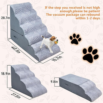 Dog Stairs for Small Large Dogs to High Beds 6 Tier 30-32'' Tall,