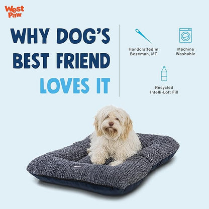 WEST PAW Heyday Dog Bed for Pets – Microsuede, Durable, Easy-to-Clean Animal Bed for Large, Small Dogs - Boulder Heather – X-Large, 46” x 32”