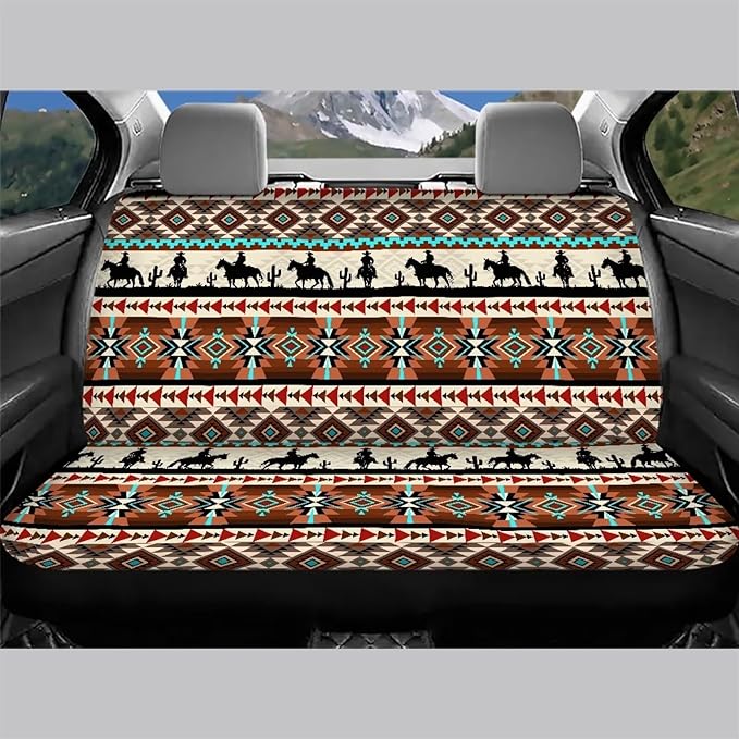 AFPANQZ Horse Cactus Stripes Back Seat Cover Non-Slip
