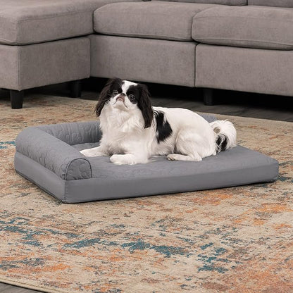 Furhaven Orthopedic Dog Bed for Medium/Small Dogs w/ Removable Bolsters & Washable Cover 35 lbs