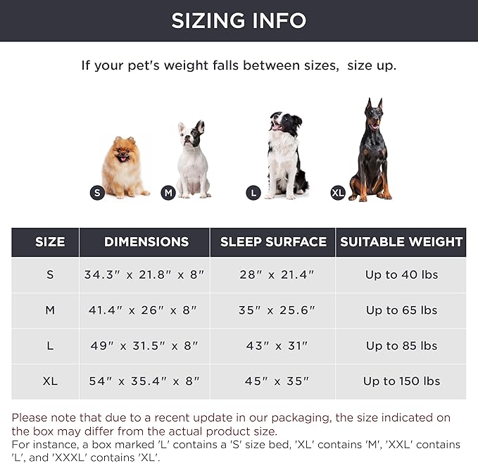 Bedsure Elevated Raised Cooling Cots Bed for Large Dogs 49 inches