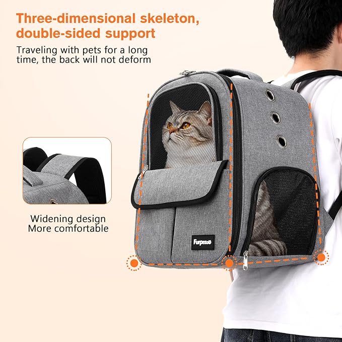 Cat Carrier Backpack 18 Lbs,Grey