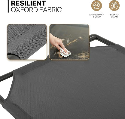 MoNiBloom Elevated Dog Bed Cooling Raised Ped Bed Portable Dog Cot for Camping or Beach 42 Inches