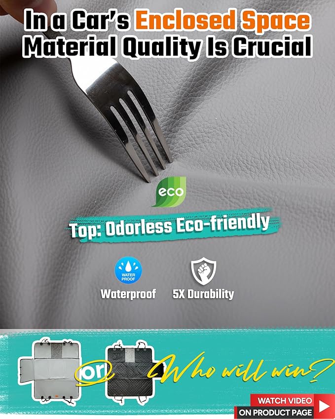 Back Seat Extender for Dogs，Heavy Duty Leatherette Dog 500lbs，Travel Dog