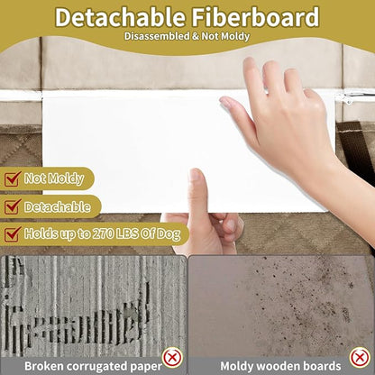 Easy-Going Waterproof Back Seat Extender for Dogs (53"x48", Camel)