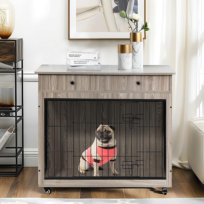 NicBex Dog Crate Furniture 31.7" L