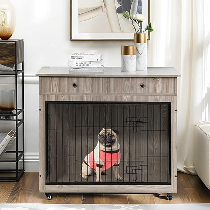 NicBex Dog Crate Furniture 31.7" L