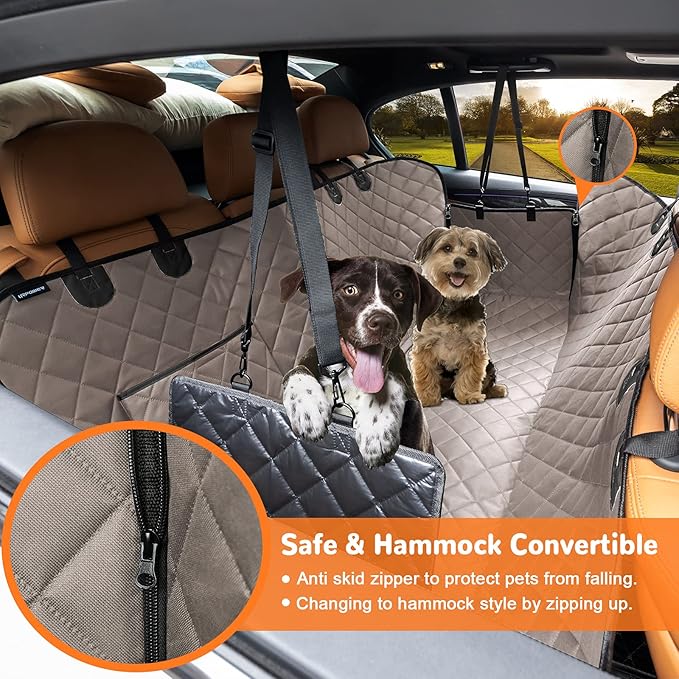 URPOWER Dog Seat Cover Car for Pets 100% 600D Heavy