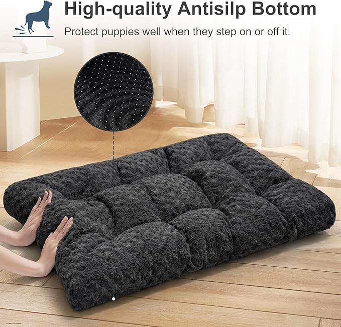 VERZEY Dog Beds Crate Pad Mat for Medium，Large Dogs (36" L 23" W,