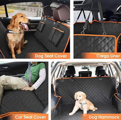 Dog Car Seat Cover for Back Seat 4 Bags
