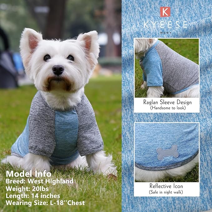 KYEESE Dog Shirts Quick Dry 2 Pack