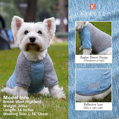 KYEESE 2 Pack Dog Shirts Raglan Sleeve Quick