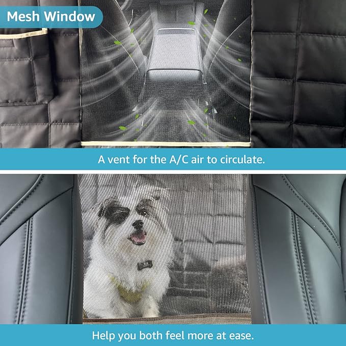 Lassie Dog Hammock for Car 2020-2024 Tesla 4 Headrests 2 Seat 100% Waterproof