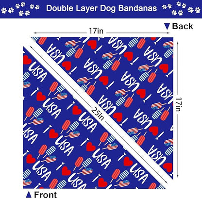 4th of July Dog Bandanas 2 Pack,