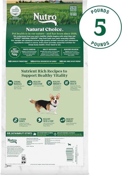 Nutro Natural Choice Small Bites Adult Dry Dog Food, Chicken and Brown Rice Recipe, 5lbs.