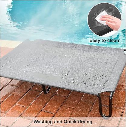 pettycare Elevated Outdoor Dog Bed 85 lbs,Grey