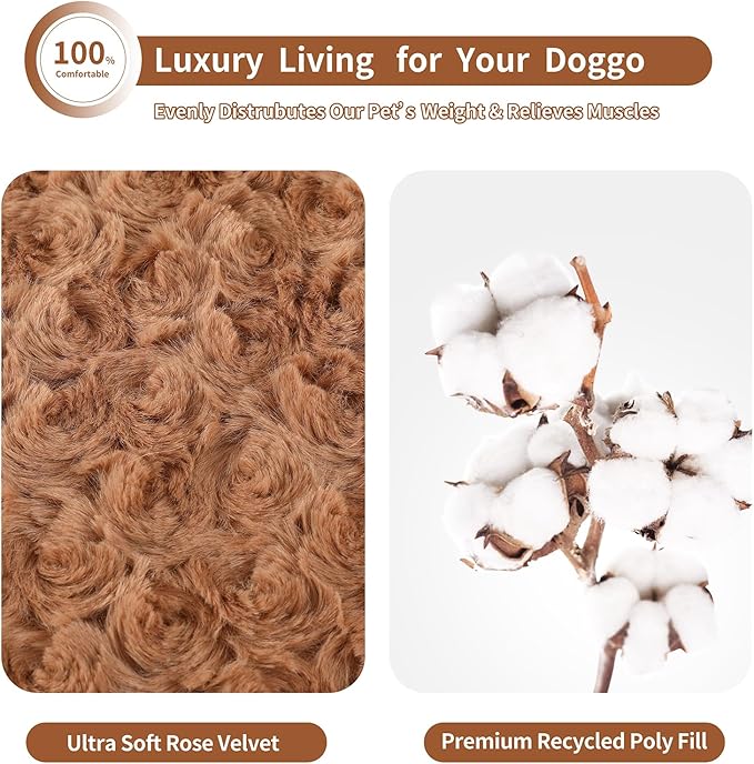 NOYAL Dog Bed Mat Soft Washable Dog Crate