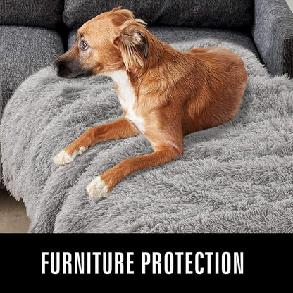 LOCHAS Luxury Fluffy Dog Blanket 40''x60'' Grey