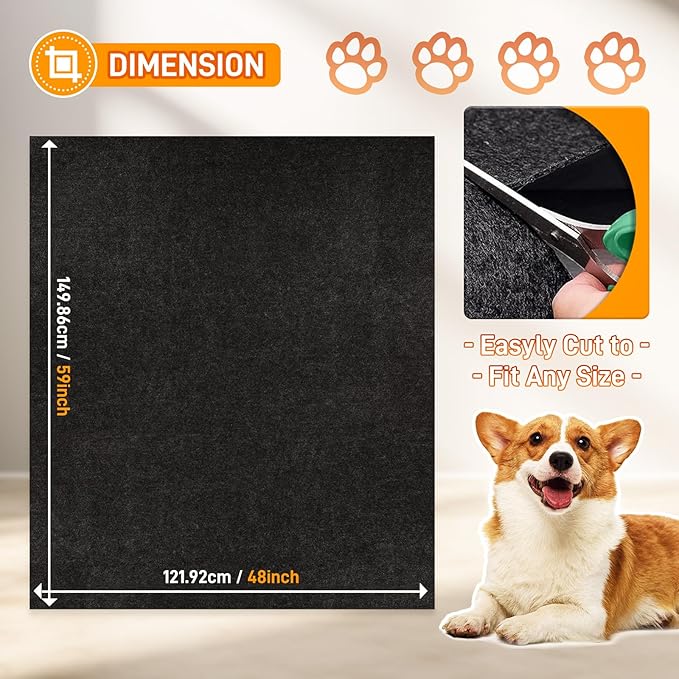 MODIGT Dog Crate Pad Liner for Kennel Training 59"×48" Under