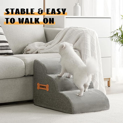 Romrol Dog Stairs Ramp for Bed 15.7”H 3