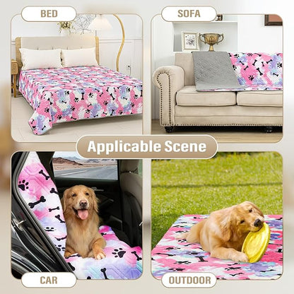Dog Bed Cover for Pets Blankets Rug Pads for Couch Protection Waterproof Bed Covers Dog Blanket Furniture Protector Reusable Changing Pad (20X30