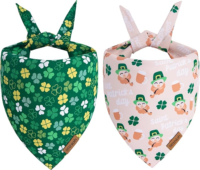 St. Patrick's Day Dog Bandana 2 Pack