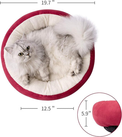 Love's cabin Round Donut Cat and Dog Cushion Bed 20in Pet