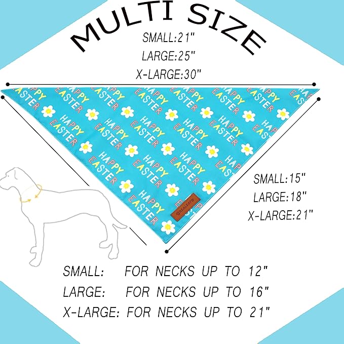 Realeaf Happy Easter Dog Bandanas 2 Pack