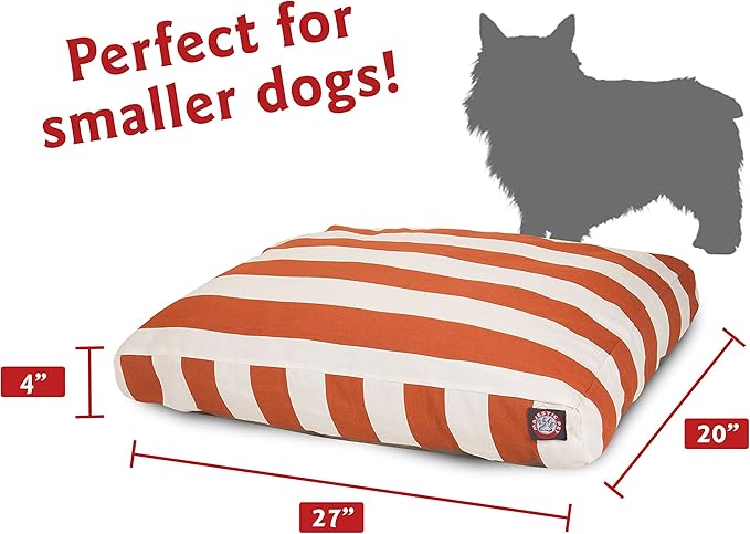 Majestic Pet Rectangle Small Dog Bed Washable – Non Slip Comfy Pet Bed – Dog Crate Bed with Removable Washable Cover – Dog Kennel Bed for Sleeping 27x20x4 Inch