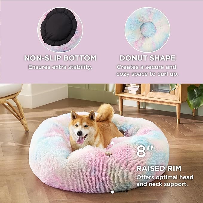 Bedsure Calming Dog Bed for Medium Dogs 45 lbs 30 inches