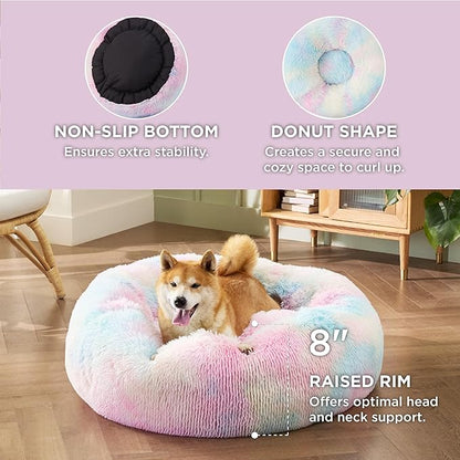 Bedsure Calming Dog Bed for Medium Dogs 45 lbs 30 inches
