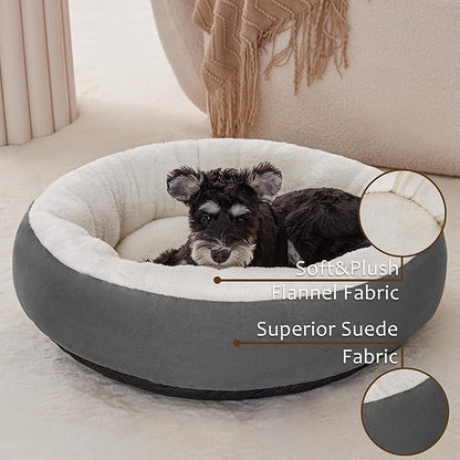 Love's cabin Round Donut Cat and Dog Cushion Bed 20in Pet