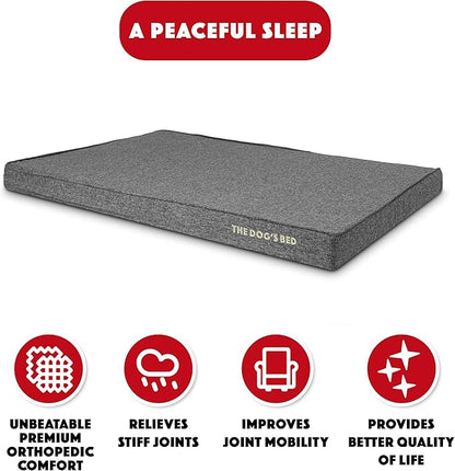 The Dog’s Bed Orthopedic Memory Foam Dog Bed 2XL GreyLinen 54x36, Pain