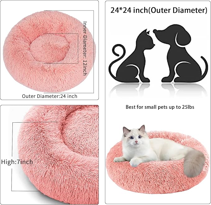 Nisrada Cat Beds for Indoor Cats 24 Inch