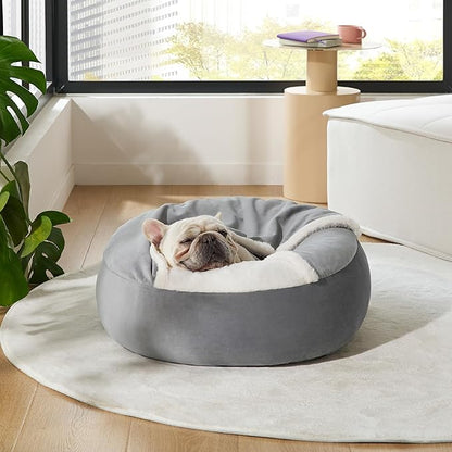 Lesure Medium Dog Bed with Cover Cave 26"