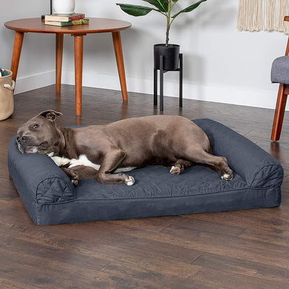 Furhaven Orthopedic Dog Bed for Large/Medium Dogs w/ Removable Bolsters & Washable Cover 55 lbs