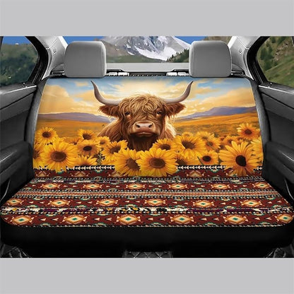 WELLFLYHOM Highland Cow Car Accessories Seat Cover