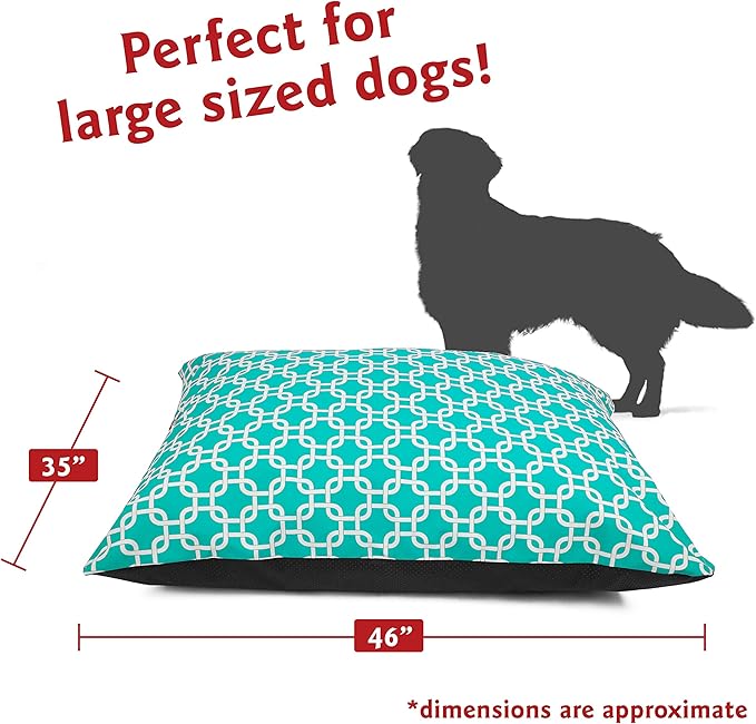 Majestic Pet Rectangle Large Dog Bed Washable – Non Slip Comfy Pet Bed – Dog Crate Bed Super Value Pillow Dog Bed – Dog Kennel Bed for Sleeping 46 x 35 Inch
