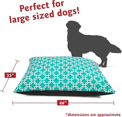 Majestic Pet Rectangle Large Dog Bed Washable – Non Slip Comfy Pet Bed – Dog Crate Bed Super Value Pillow Dog Bed – Dog Kennel Bed for Sleeping 46 x 35 Inch