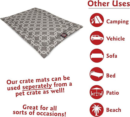 24" Links Gray Crate Dog Bed Mat By Majestic Pet Products