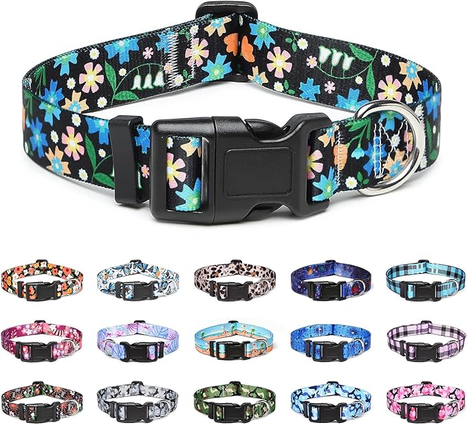 Adjustable Dog Collar with Patterns