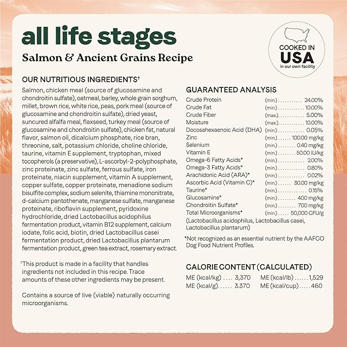 Canidae All Life Stages Real Salmon & Ancient Grains Recipe – High Protein Premium Dry Dog Food for All Ages, Breeds, and Sizes– 27 lbs.